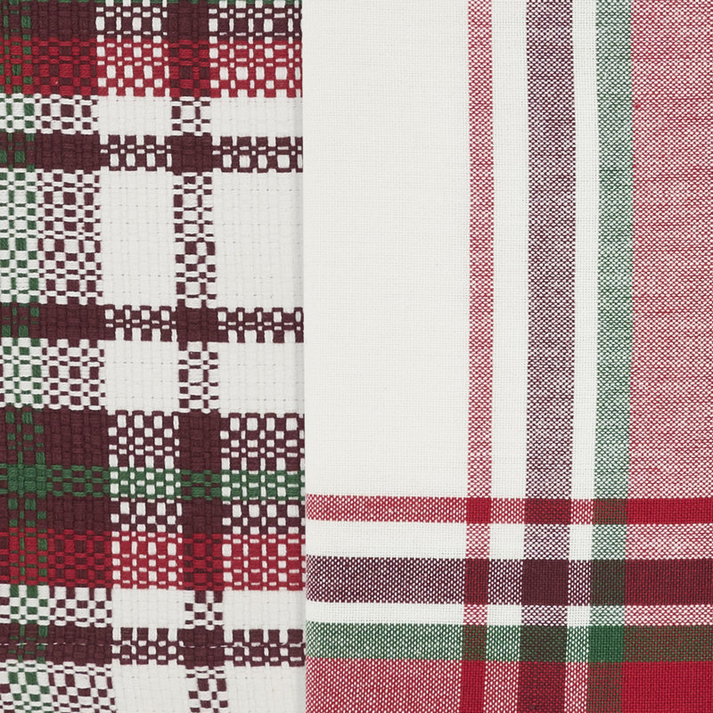 Ensemble de napperons et serviettes simples, Rouge
