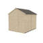 6 ft. W x 8 ft. D Solid Wood Overlap Apex Garden Shed-140860695