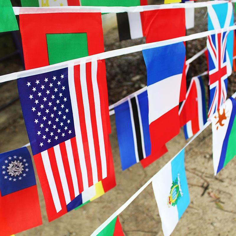 100 Countries String Flag International Bunting Pennant Banner