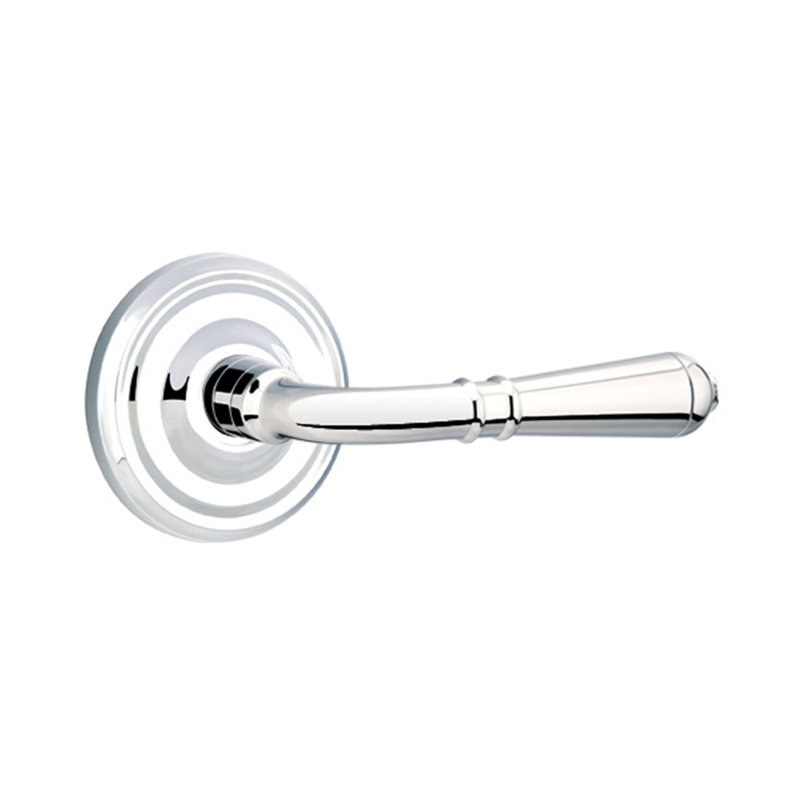 Levier de porte avec rosette Turino Passage, Droite, Laiton intemporel