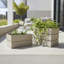 Jardinière rectangulaire pour terrasse Rectanglar - Gris / brun-388897511-388897508