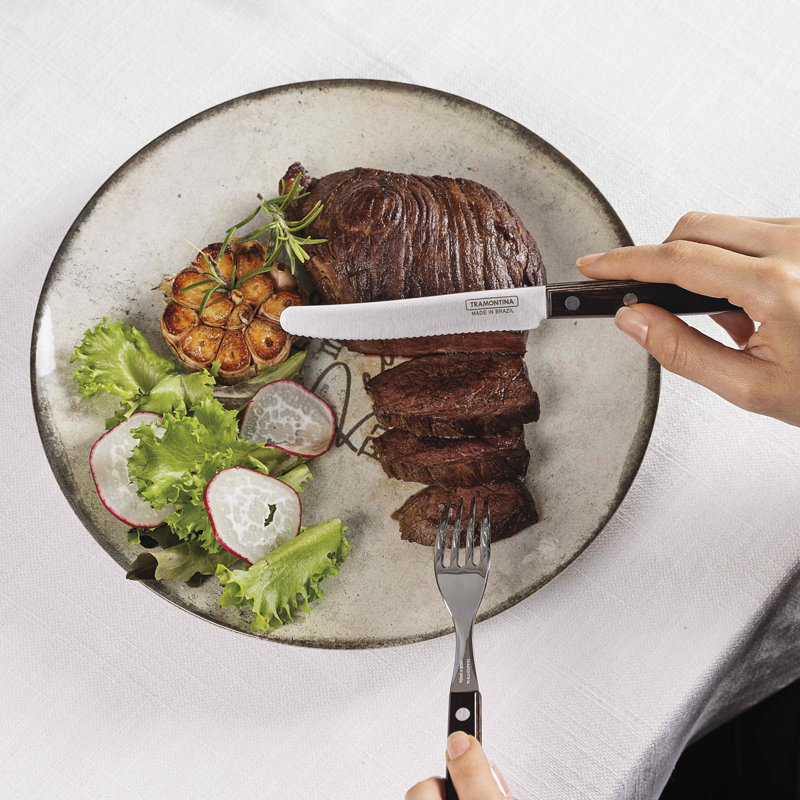 Tramontina BBQ Churrasco 6 Piece Stainless Steel Steak Knife Set