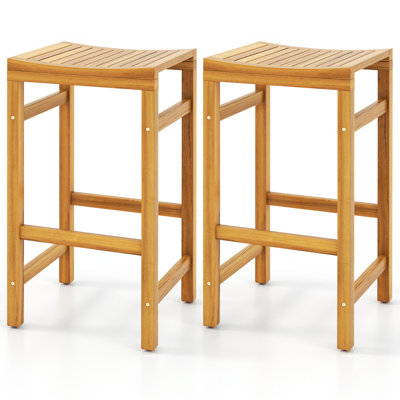 Desilus Acacia Outdoor Stool by Wildon Home