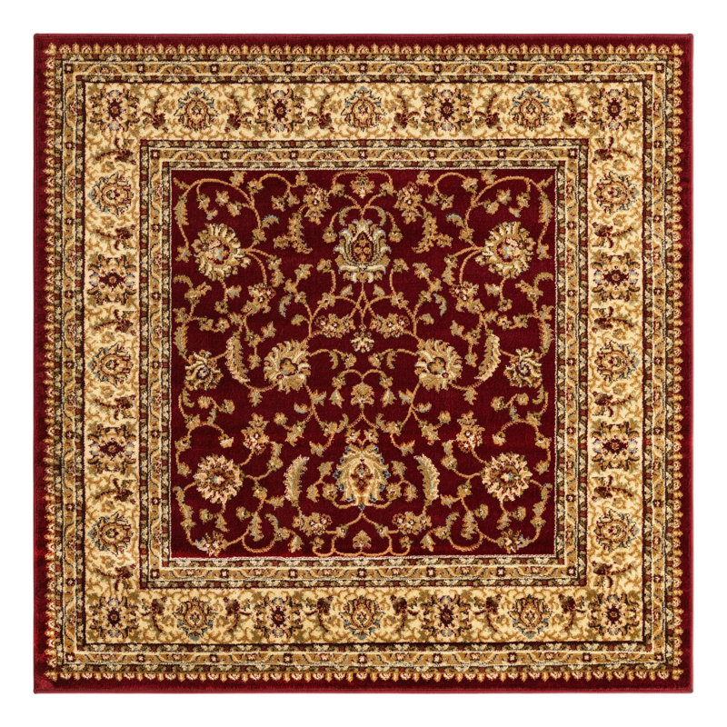 Niles Oriental Area Rug, Square 5'3", Red