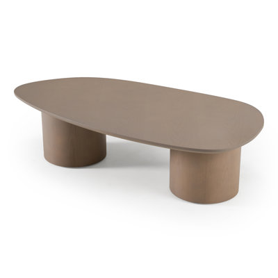 Jaworski - Table basse ovale moderne en chêne blanc