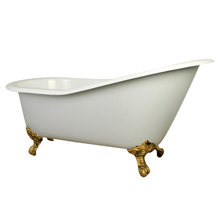 61" x 30" Soaking Bathtub, Polished Brass
