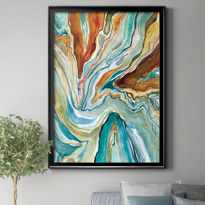 Geo Formation II - reproduction d'art sur toile, H 26,5 po x l 36,5 po x P 1,5 po, Noir
