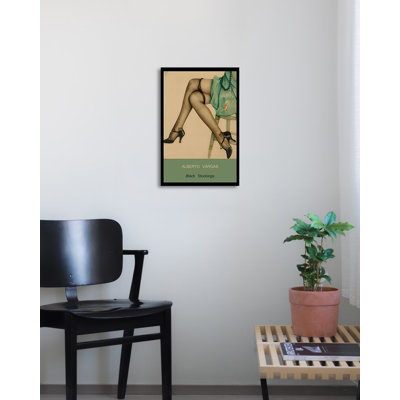 " Black Stockings Pin-up Girl " by Alberto Vargas