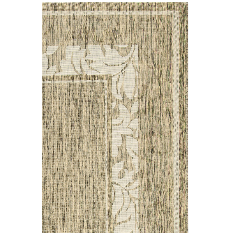 Tapis d'intérieur/extérieur brun/naturel Herefordshire, Rectangle 2 pi 7 po x 5 pi
