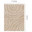 Tapis beige crème Flourish Wavy Lines-889589039