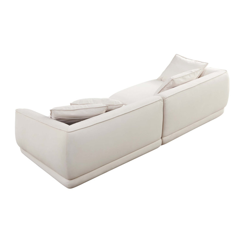 Canapé-coussin amovible avec structure en bois massif, rembourrage en éponge haute densité et coussins multiples pour une assise confortable