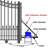 Prague Metal Sliding Gate with Pedestrian Gate-59339118