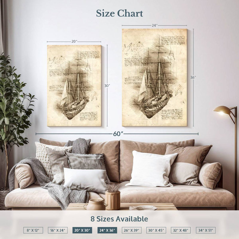 Aletra Ship Old, 36" H x 24" W
