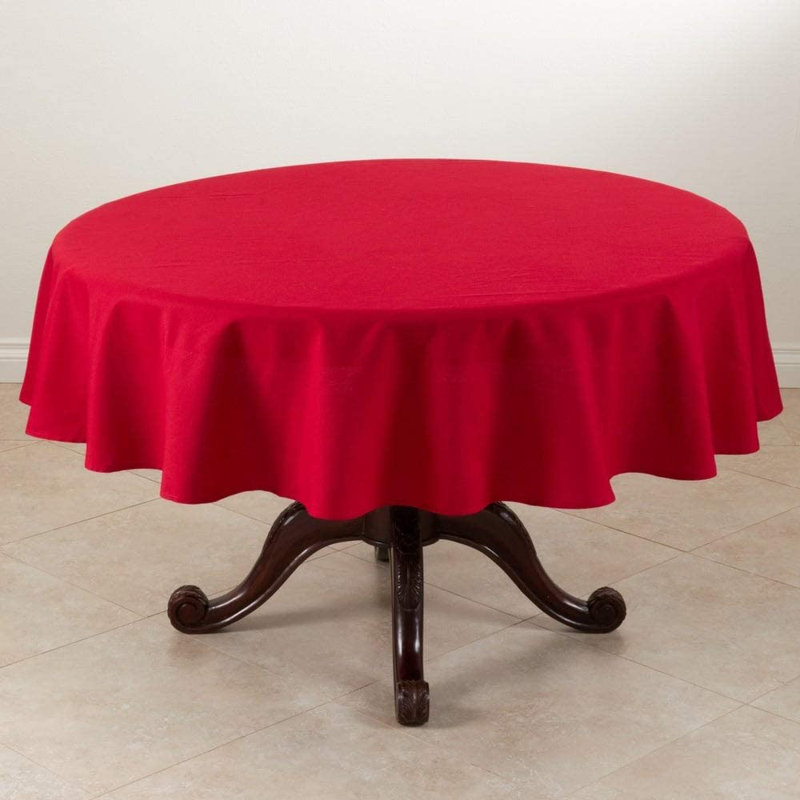 Polyester Table Cover | Washable Fabric | Wrinkle Resistant | Tablecloth For Banquets, Weddings, Parties And More, 108", Black