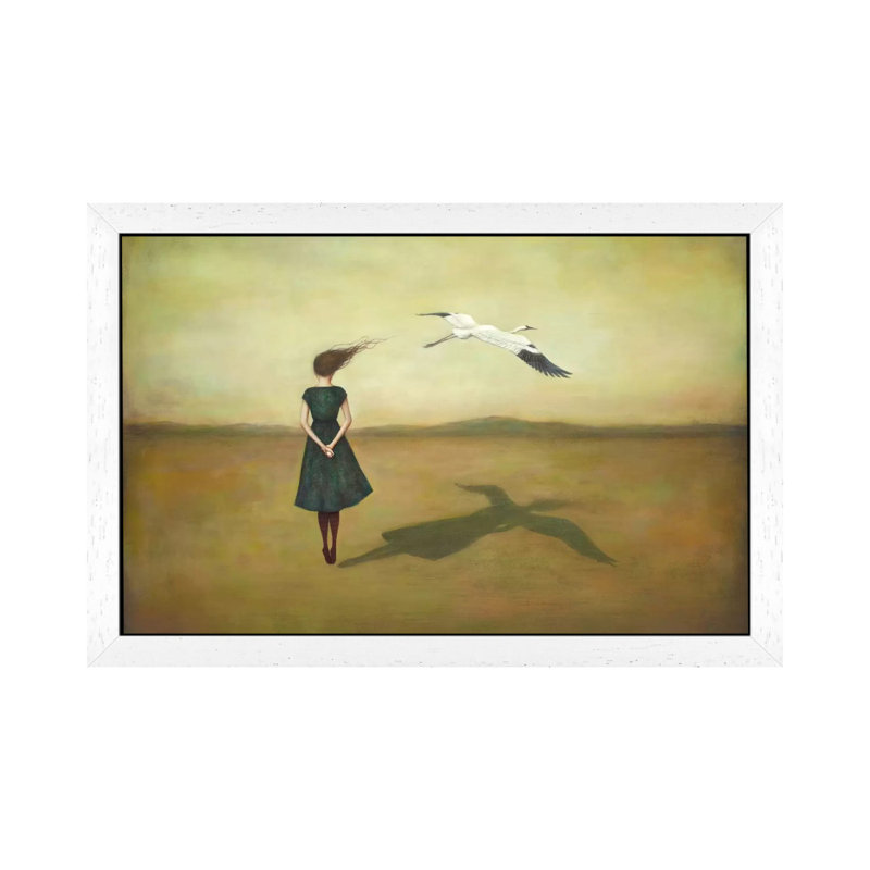 Eggscapism by Duy Huynh - Painting on Canvas, 66.04 cm H x 45.72 cm W, White Floater Framed