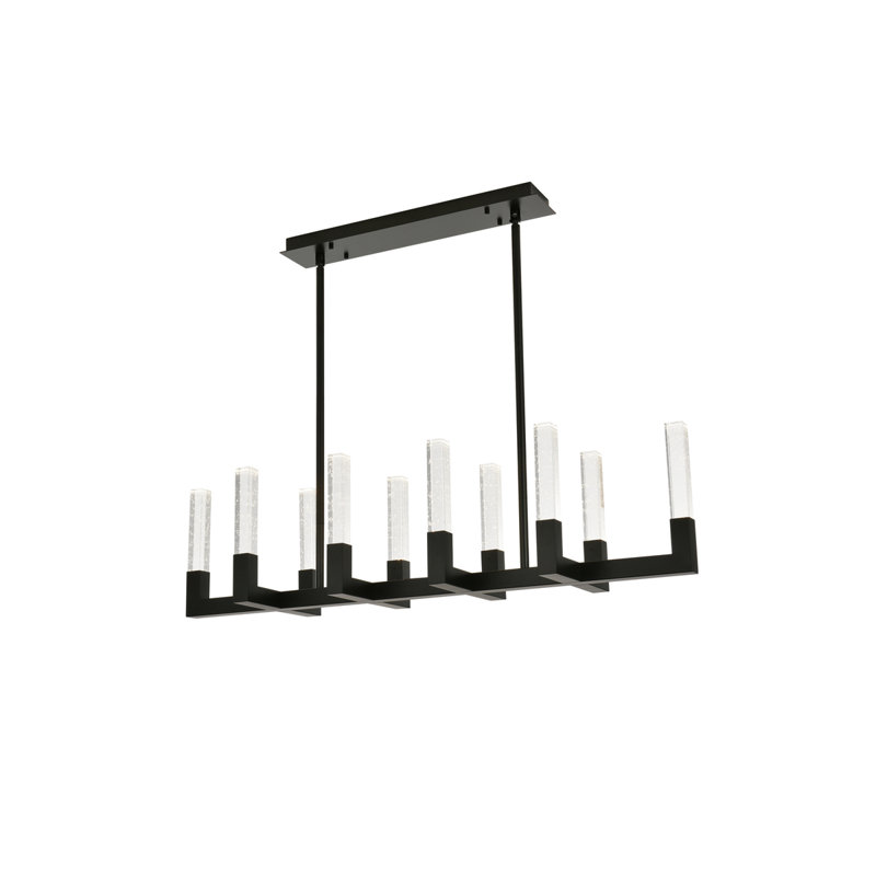Luminaire suspendu réglable Hakken, Noir, 12 Lights, H 50,5 po x l 54 po x P 12 po