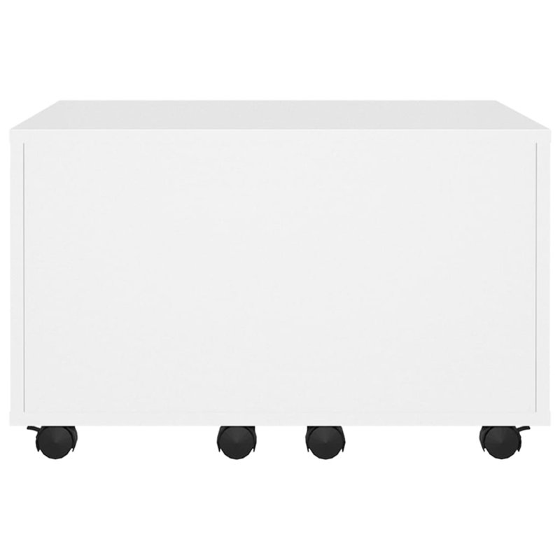 Manufactured Wood Frame Single Coffee Table, White