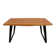 Ziyue Modern Natural Finish Dining Table on Solid Wood with Iron Base