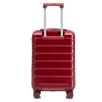 20 Inch ABS Hard Shell Travel Checked Luggage - Scratch Resistant Surface Four Multi-Directional Wheels, With Combination Lock.