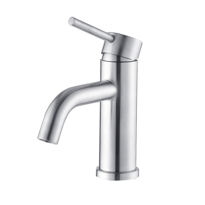 Robinet de salle de bain à un trou, Nickel brossé