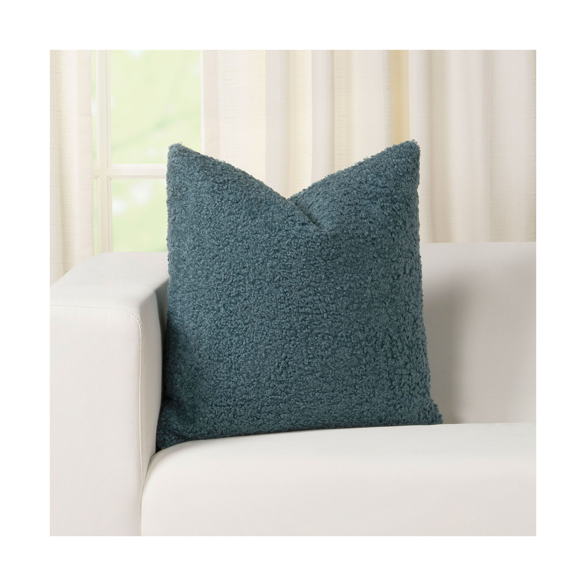Hanka Throw Pillow, Cloverleaf, 25" x 25"