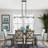 Delmo 4 - Light 43.7'' Kitchen Island Jar Pendant Modern Linear Chandelier with Clear Glass Shades-326409918