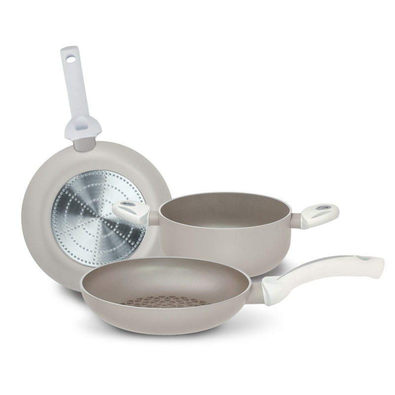 White Diamond 3 - Piece Non-Stick Aluminum Cookware Set