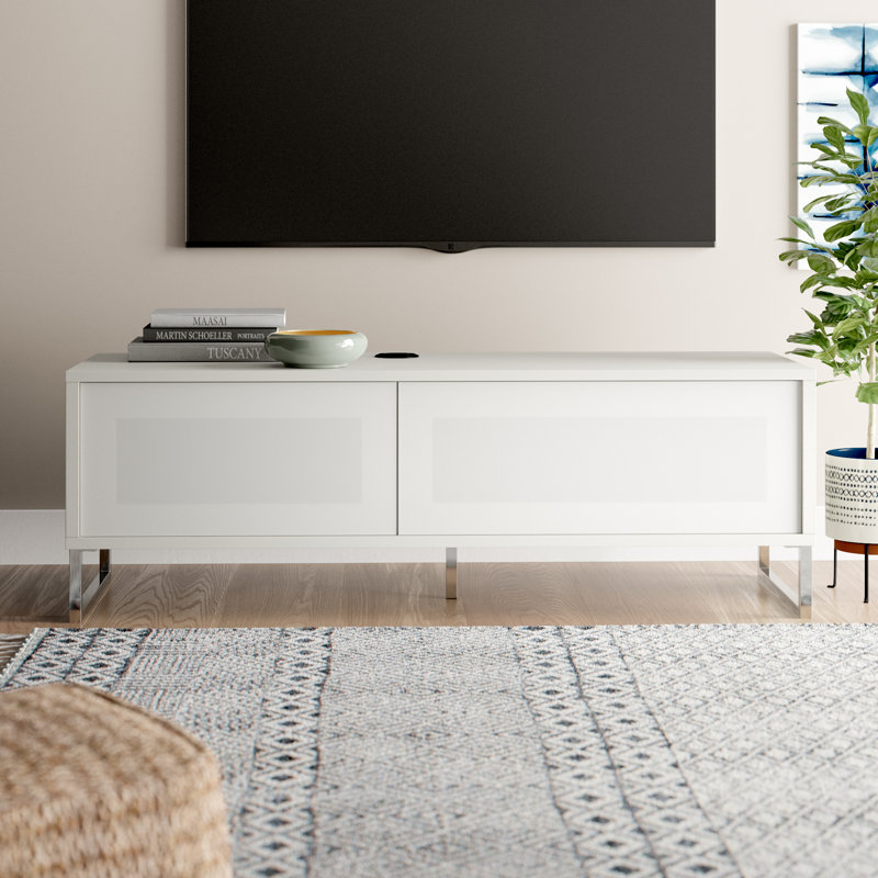 Unfinished TV Stand for TVs up to 50", Gloss White