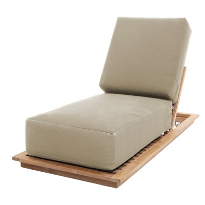 Varenna 27.5'' Outdoor Teak Chaise Lounge
