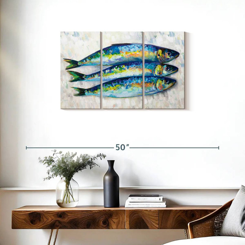Yarlin Fish Trio, 20" H x 33" W