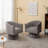 Murrow Velvet Swivel Barrel Chair-409425055