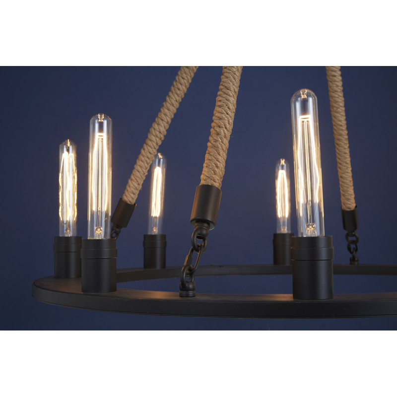 Best 8 - Light Wagon Wheel Chandelier