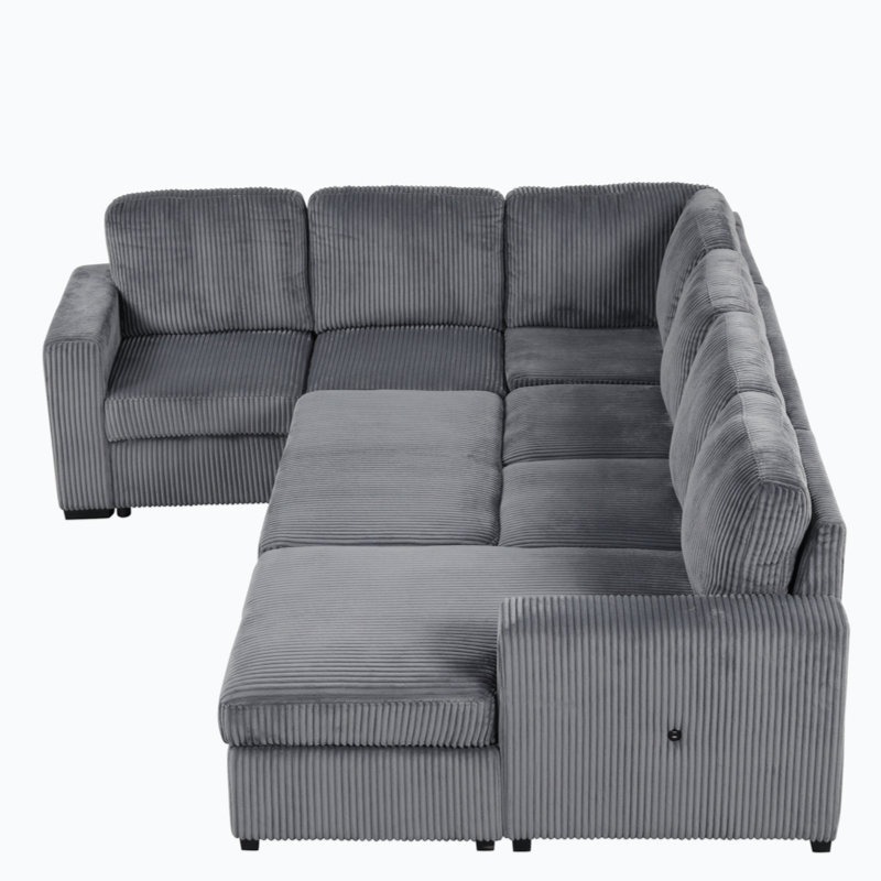 Canapé Destinymarie 116,5 po, Polyester gris