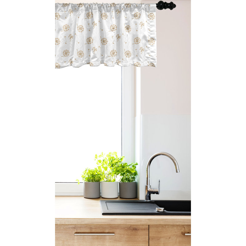 Ensemble de 2 cantonnières flottantes Ambesonne Dandelion, L 54 po x L 12 po