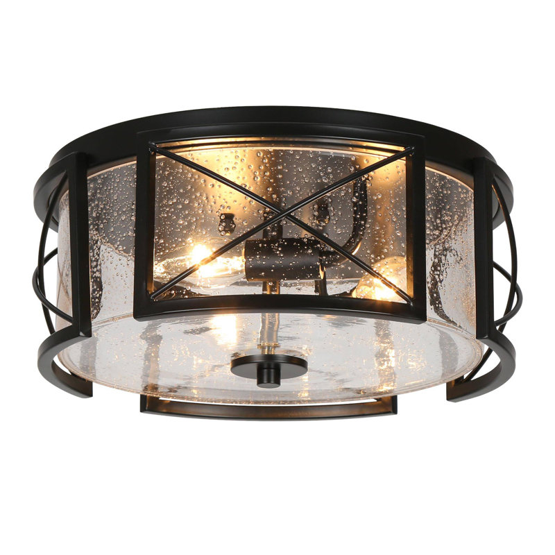 Lateefah Glass Flush Mount