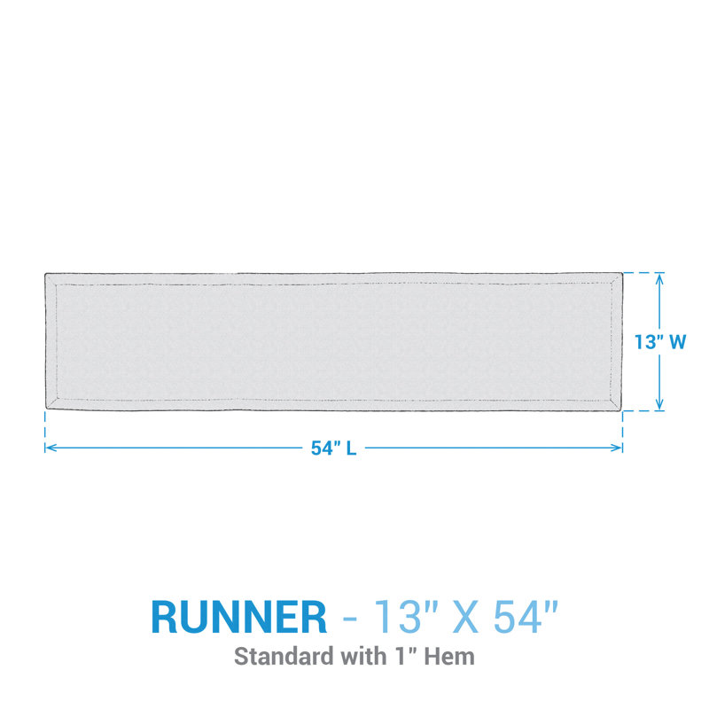 Chemin de table Leiyla 13 po x 54 po, L 54 po x l 13 po