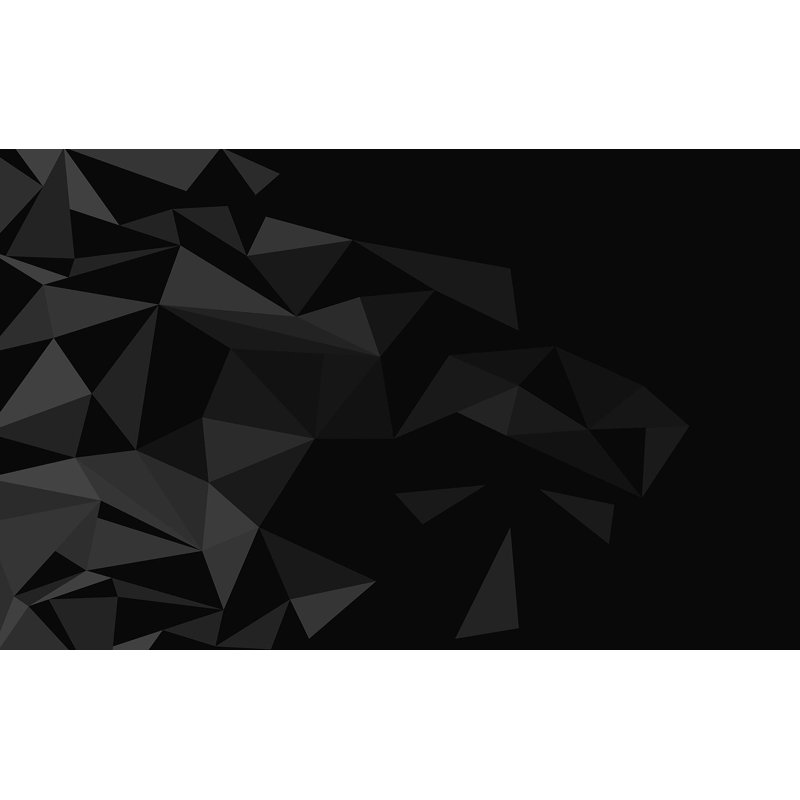 Murale pelez et collez de qualité supérieure - triangles noirs abstraits, L 108 po x l 150 po