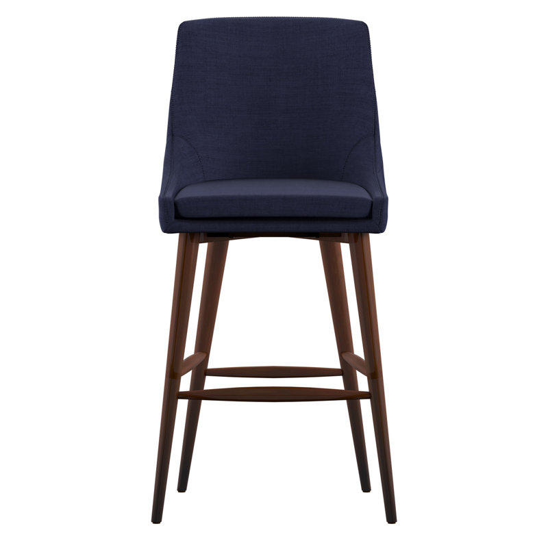 Leonitus Upholstered Counter Stool, Twilight Blue