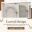 Meuble-lavabo simple de style français de 122 cm (48 po) avec dessus en résine blanche-3930594