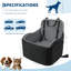 Siège d'appoint de voiture pour chien double saison avec mousse à mémoire de forme, housse lavable et attache de sécurité pour les voyages avec petits chiens-136089093