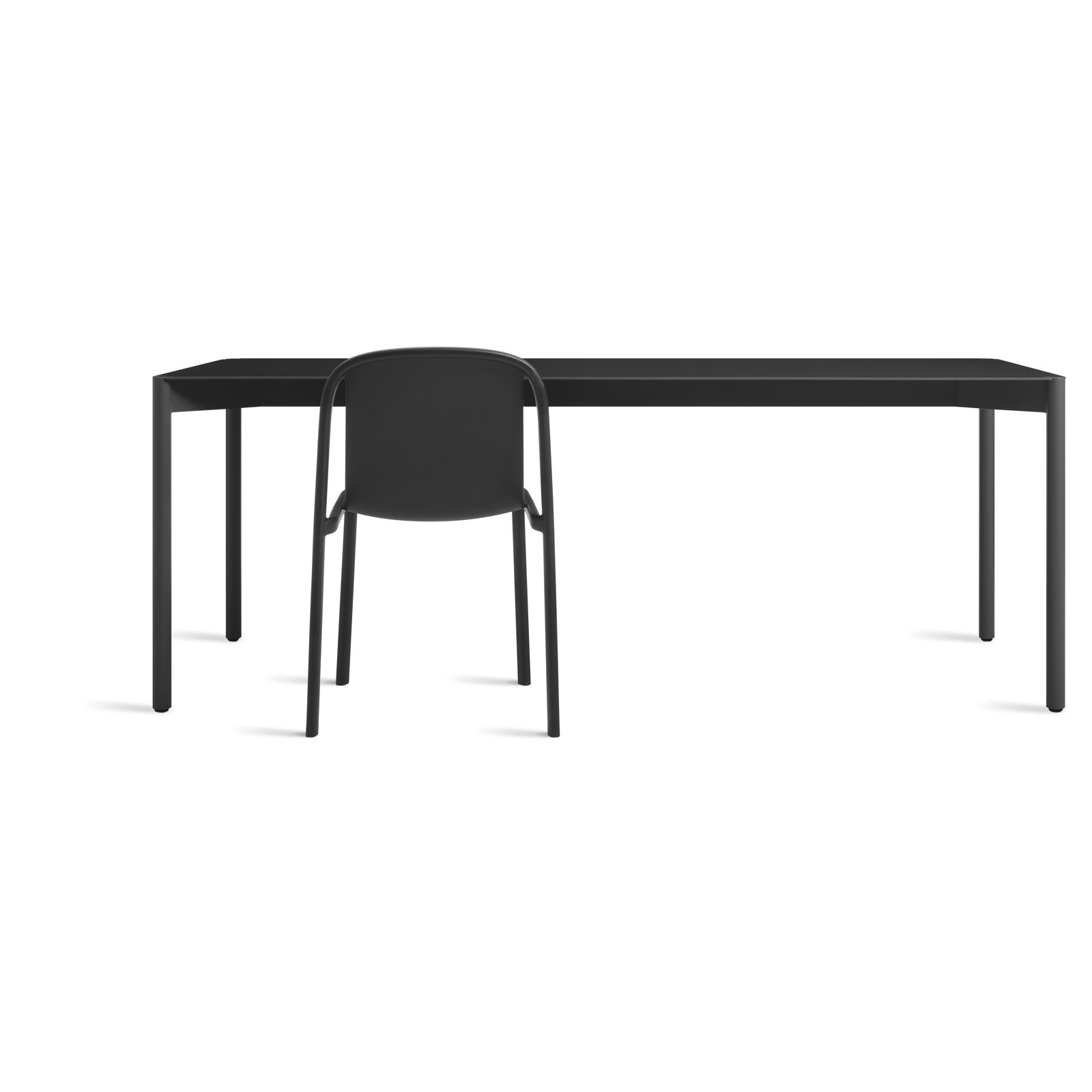 Comeuppance 80'' Metal Outdoor Dining Table, Oblivion