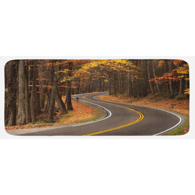 Rustic Solid Color Polyester Kitchen Mat
