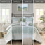 Édredon 5 pièces pour lit double / grand lit - Microfibre Seersucker Shabby Chic Decor Floral Prints 2 Coussins décoratifs Lavable à la machine