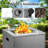  20" Portable Propane Fire Pit Table For Outdoor, Csa Certified Steel Fire Pit With Hidden Tank Storage, Knob Control, Wind Cover For Patio, Deck, Backyard, Camping