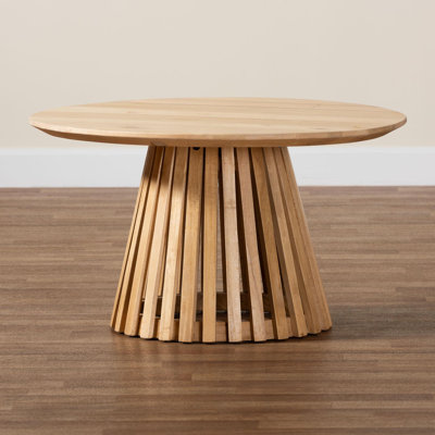 Candiance Modern Slatted Acacia Wood Coffee Table