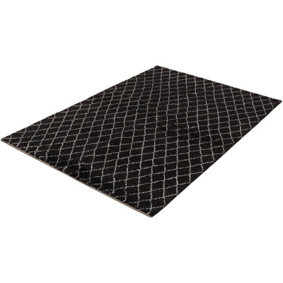 One-of-a-Kind 6' X 9' New Age Wool Area Rug in Black