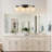 4-E26 Base Light Black Metal & Glass Dimmable Vanity Light, UL Certified