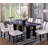 Northmoore Pine Rectangular Glass and Solid Wood Top with Solid Wood Base Dining Table