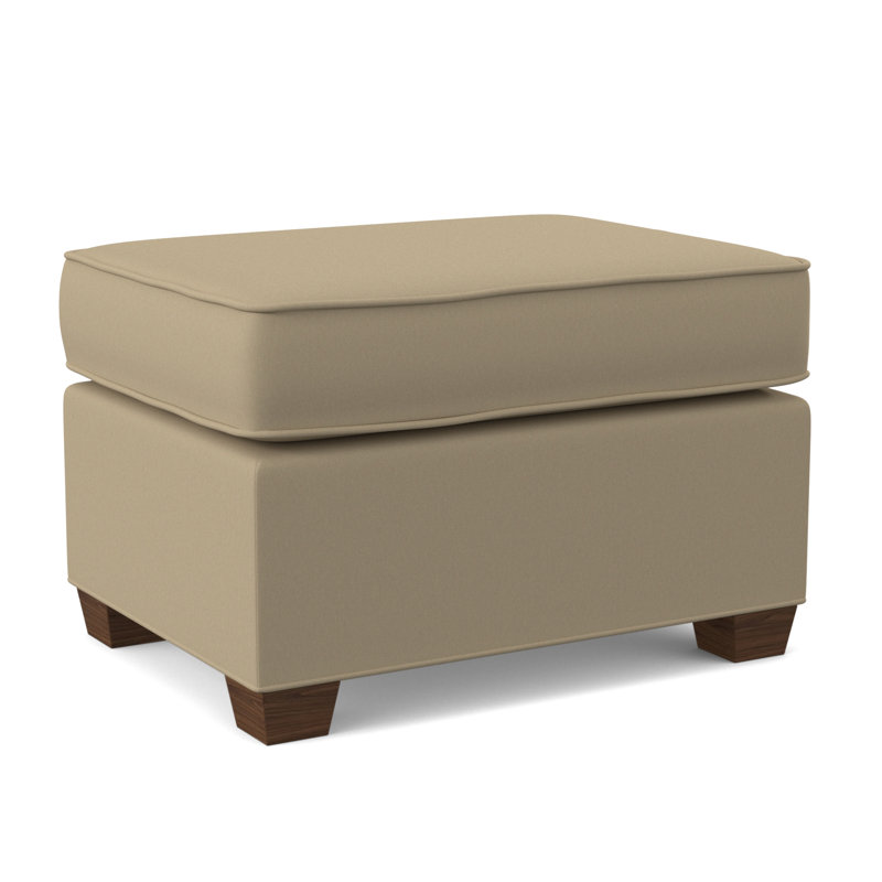 Finn 26" Wide Rectangle Standard Ottoman, Montana Walnut, Antic Sahara