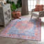 Nile Vintage Medallion Flatweave Blue/Red Machine Washable Area Rug-61443465